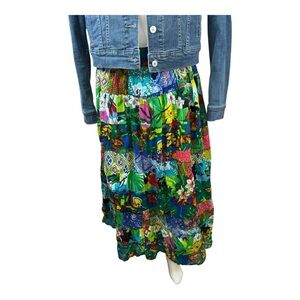 BATER & WELL Patchwork Skirt Boho Whimsical Fairycore Hippie Festival Gypsy L